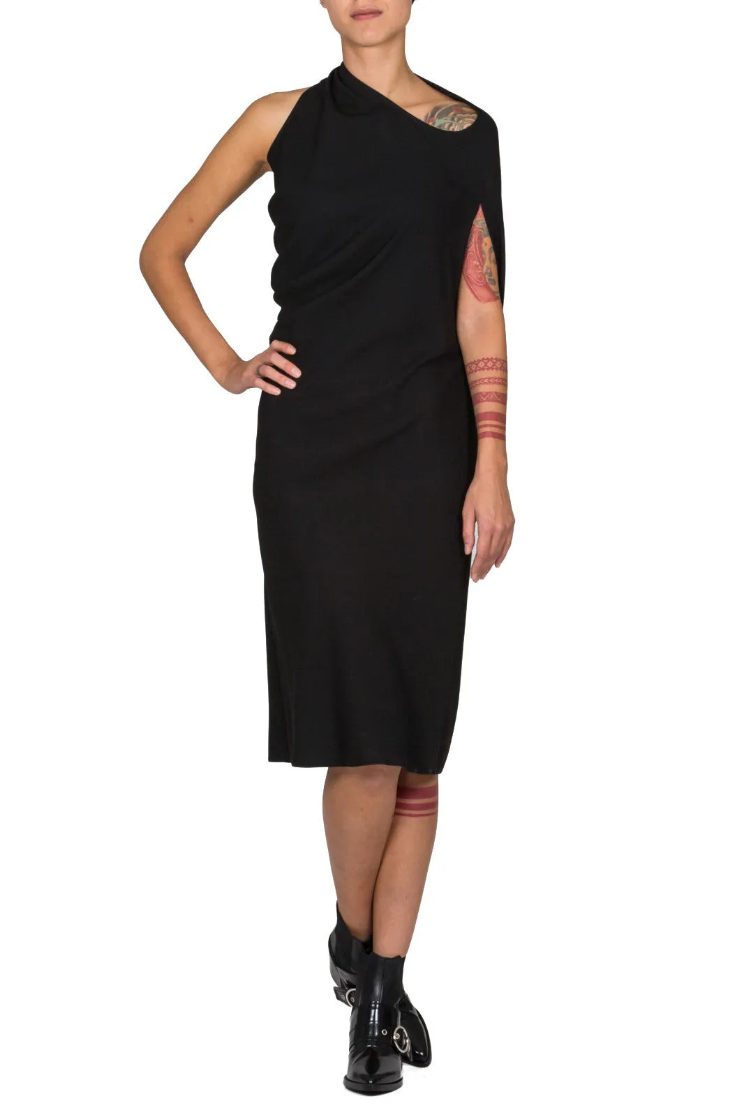 Asymmetric Neck Dress