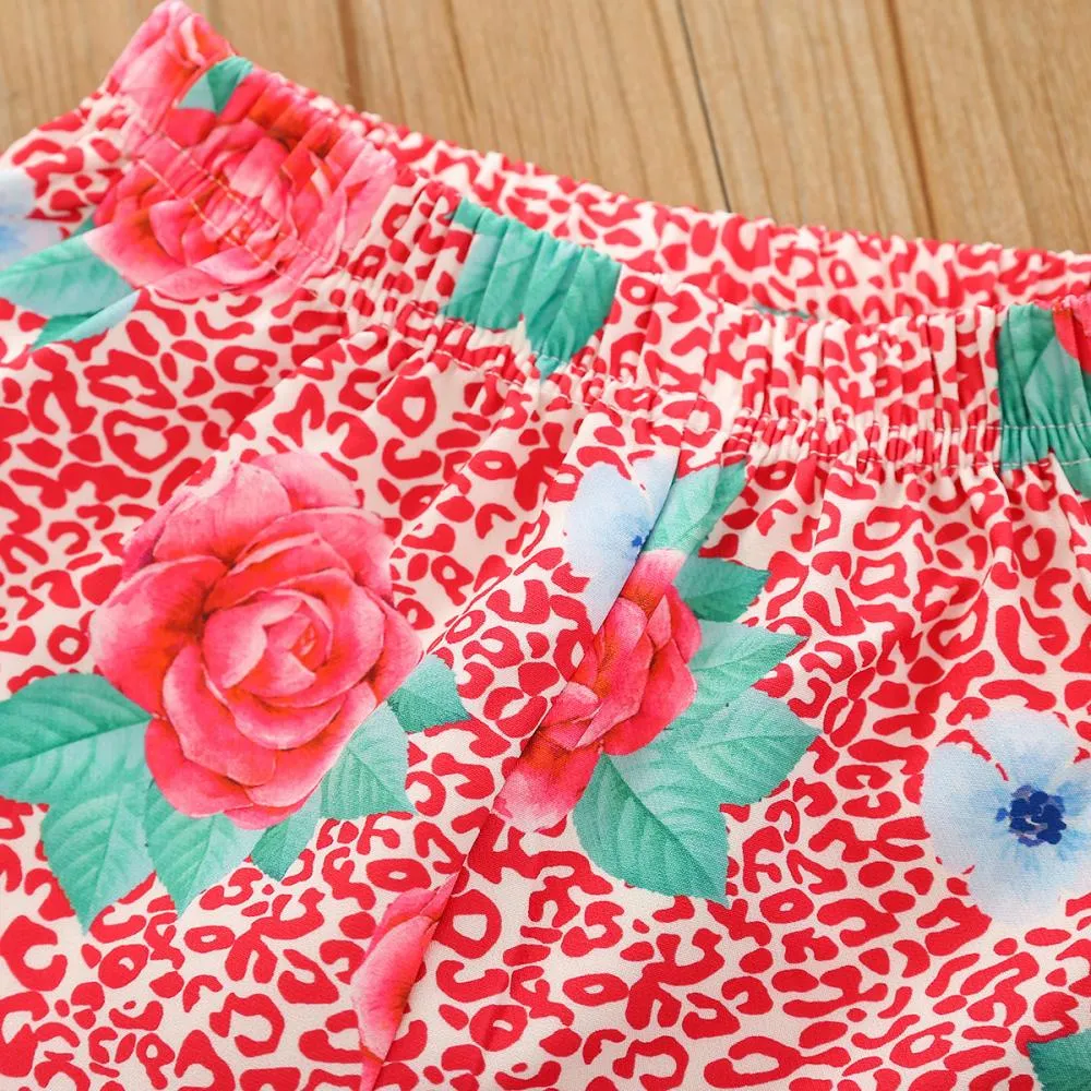 Autumn Girls One-shoulder Butterfly Embroidered Flared Pants Suit Wholesale Girls Clothes