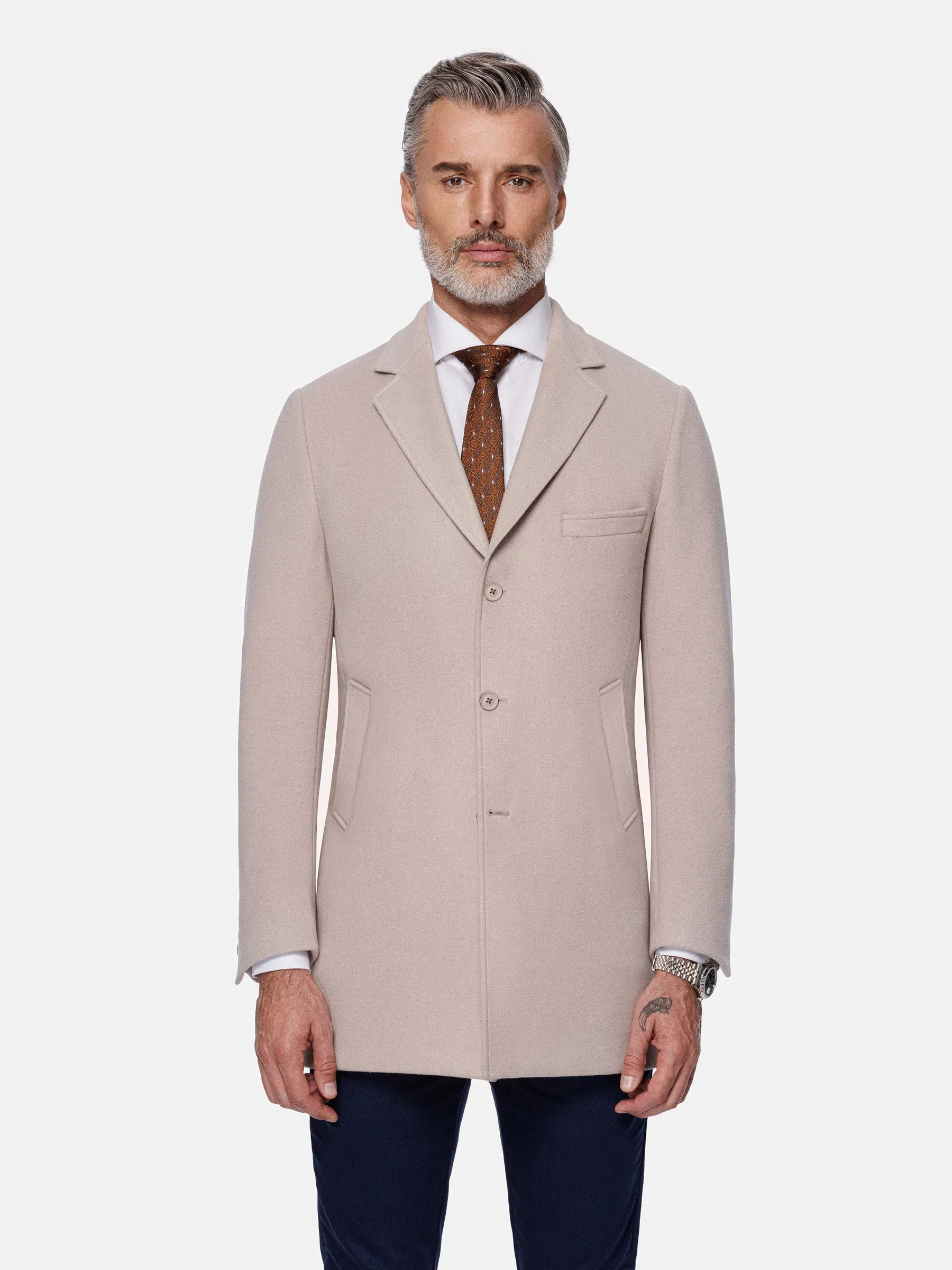 Camelot Slide Pocket Beige Trenchcoat