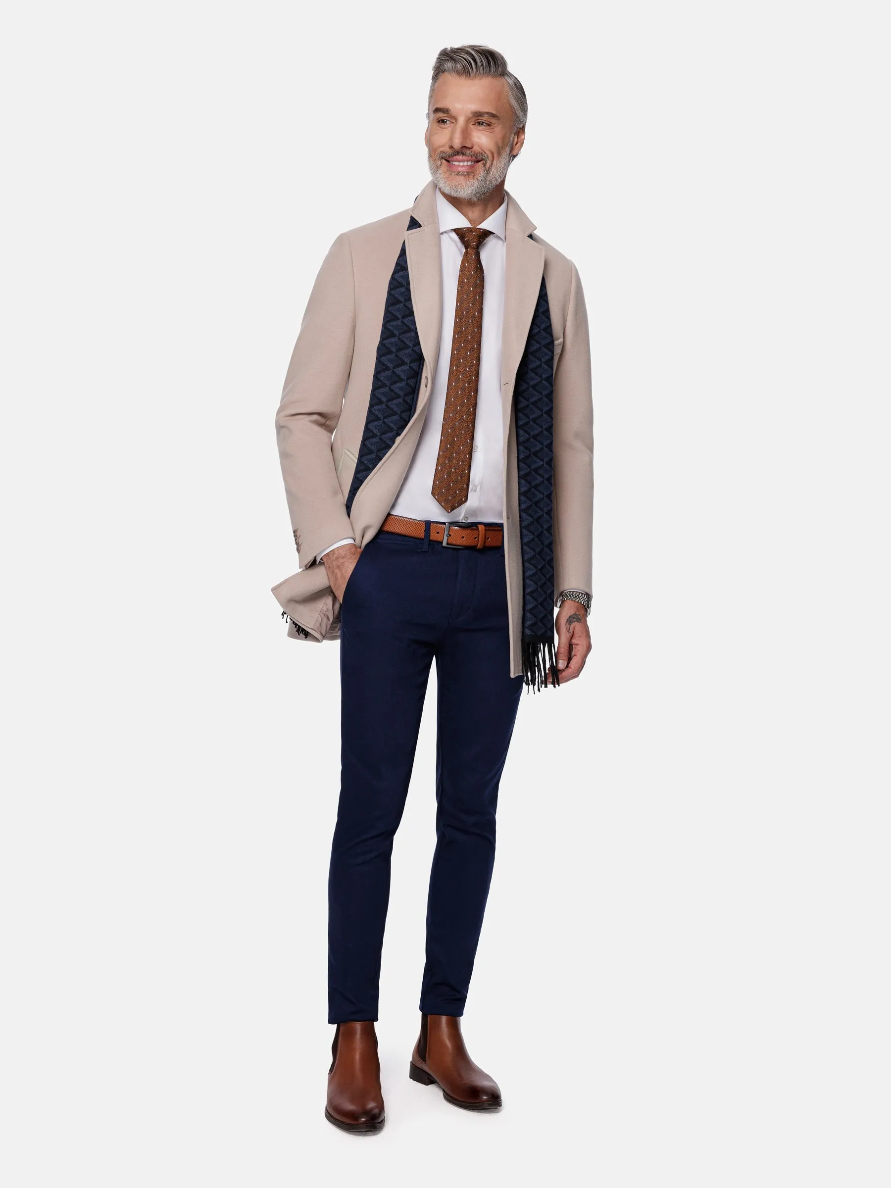 Camelot Slide Pocket Beige Trenchcoat