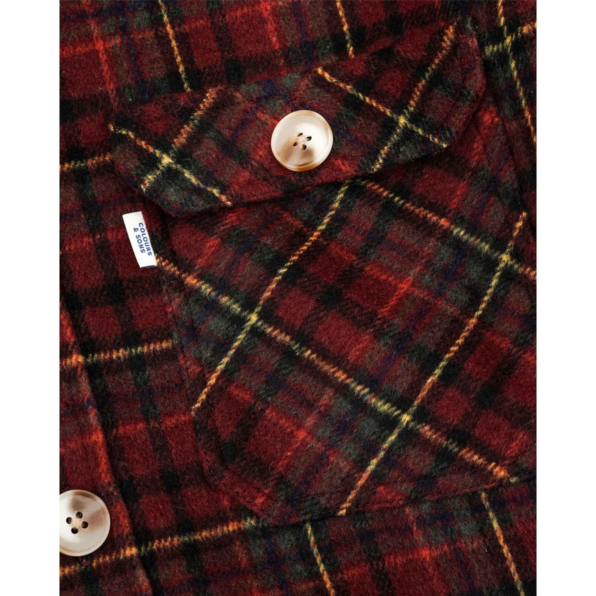 Colours & Sons Check Shacket Overshirt Teddy Fur 9423-673