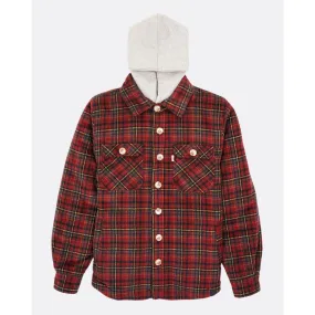 Colours & Sons Check Shacket Overshirt Teddy Fur 9423-673