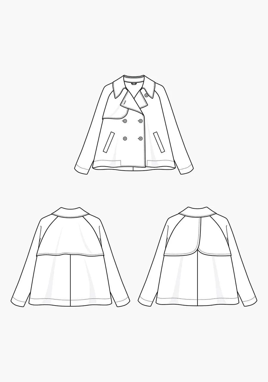 Cortland Trench & Dress Sizes 0-18 - Grainline Studio