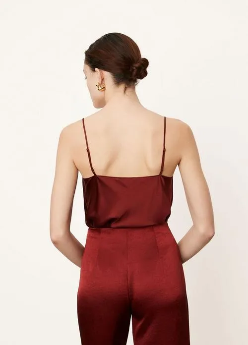 Cowl Neck Camisole in Currant