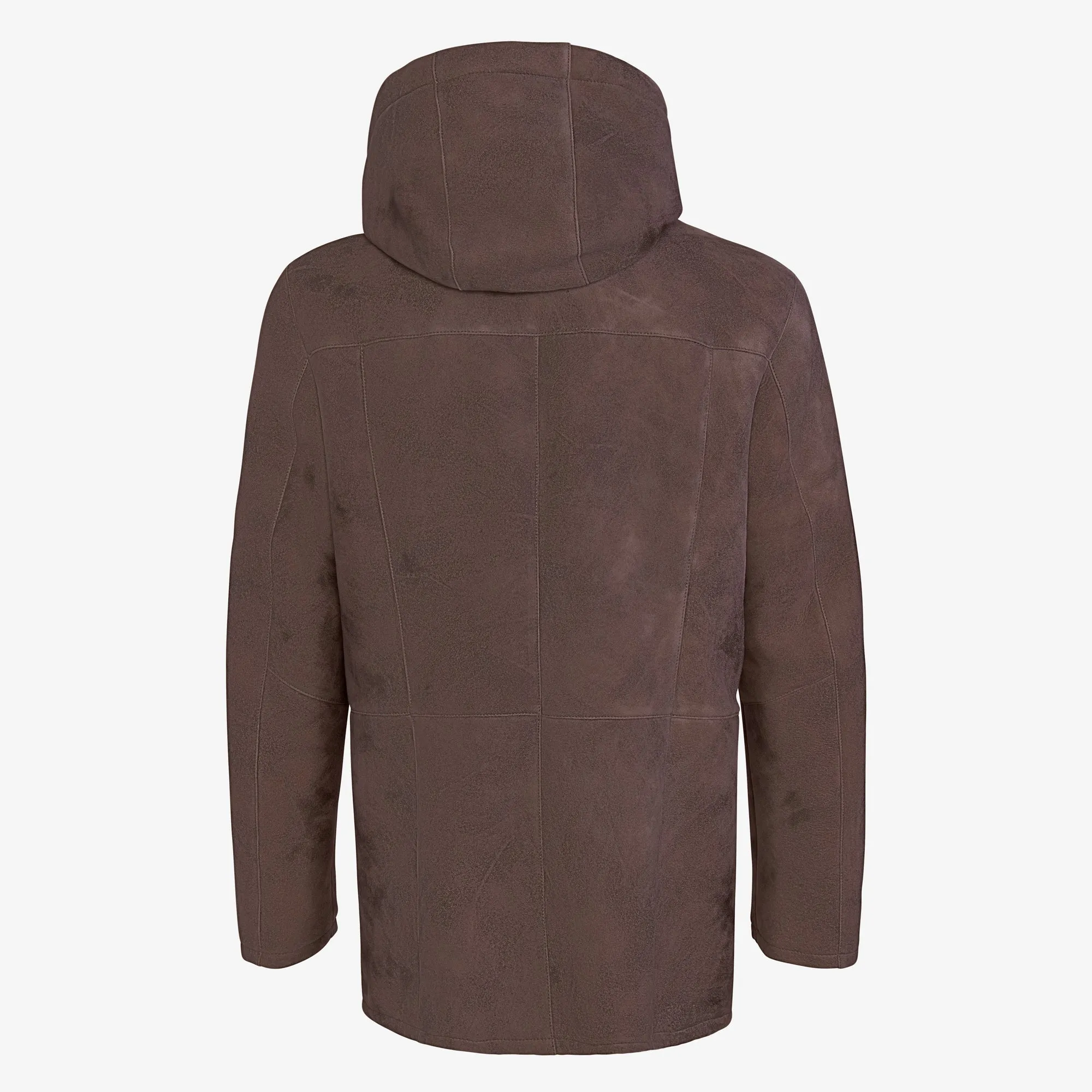 DERICK Men Hooded Shearling Jacket