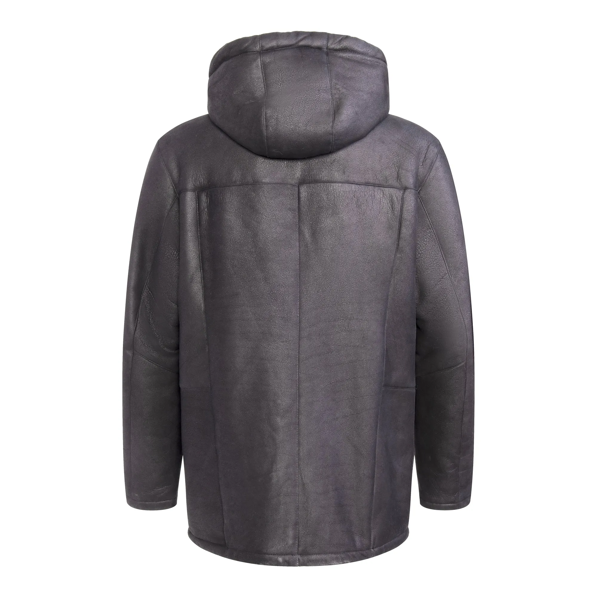 DERICK Men Hooded Shearling Jacket