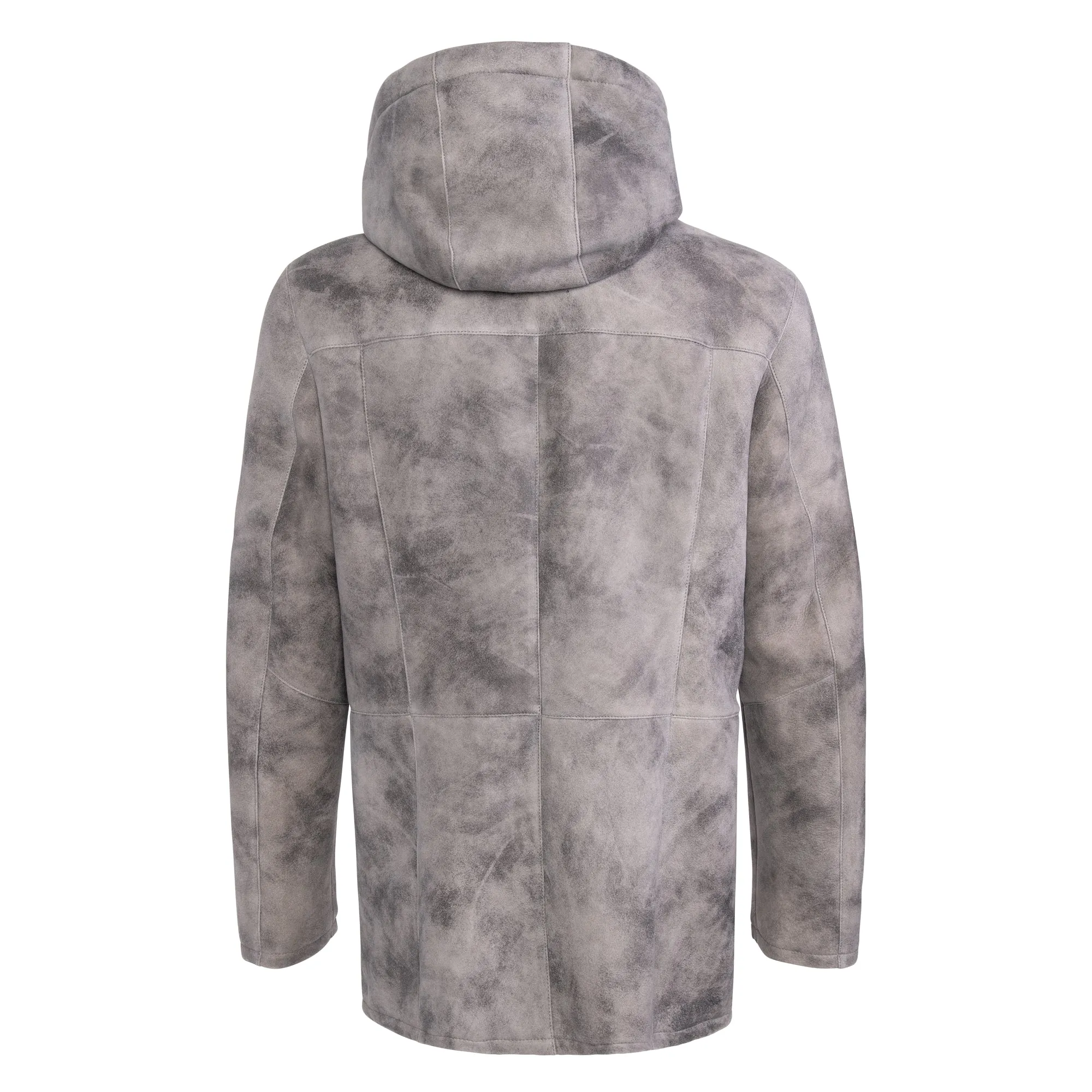 DERICK Men Hooded Shearling Jacket