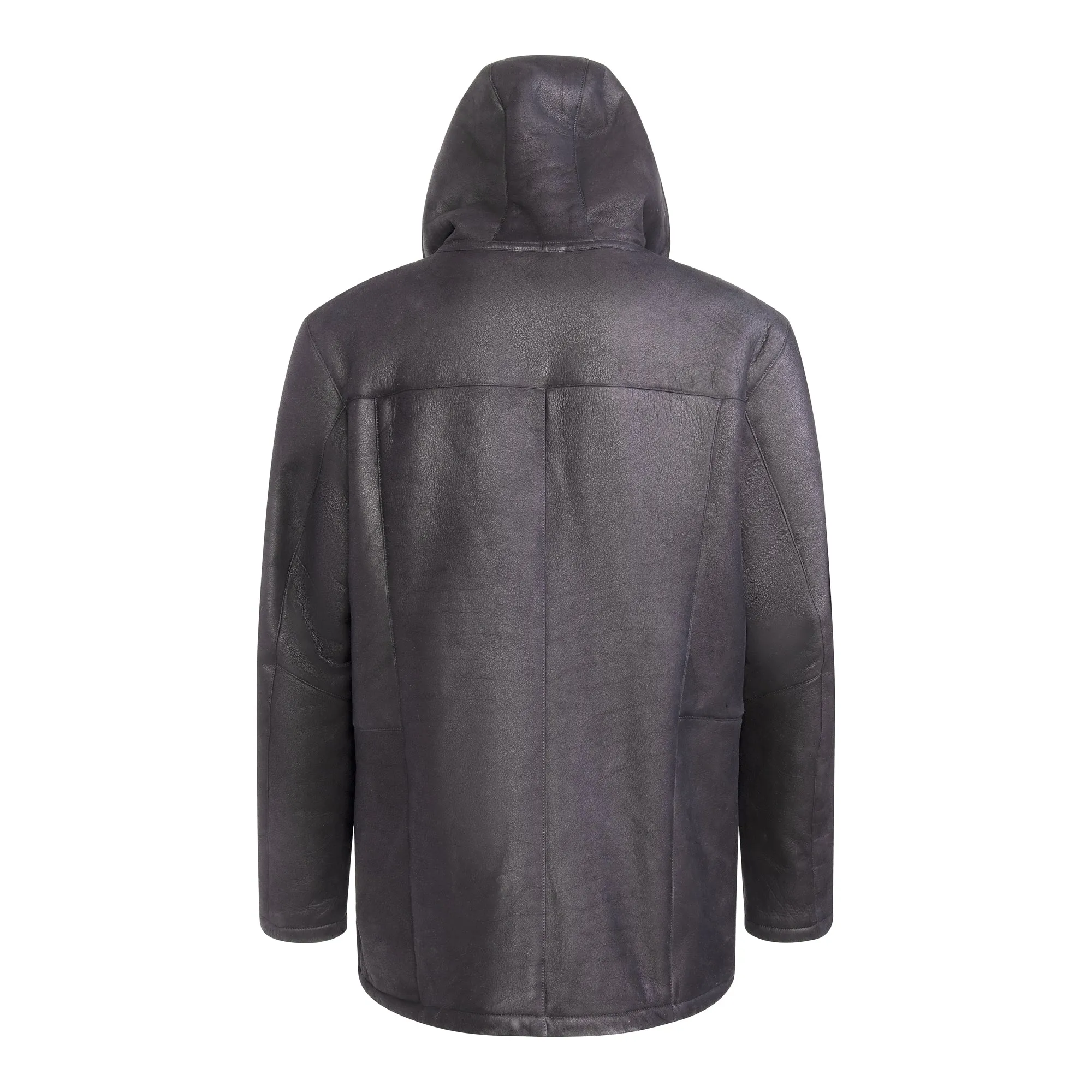 DERICK Men Hooded Shearling Jacket