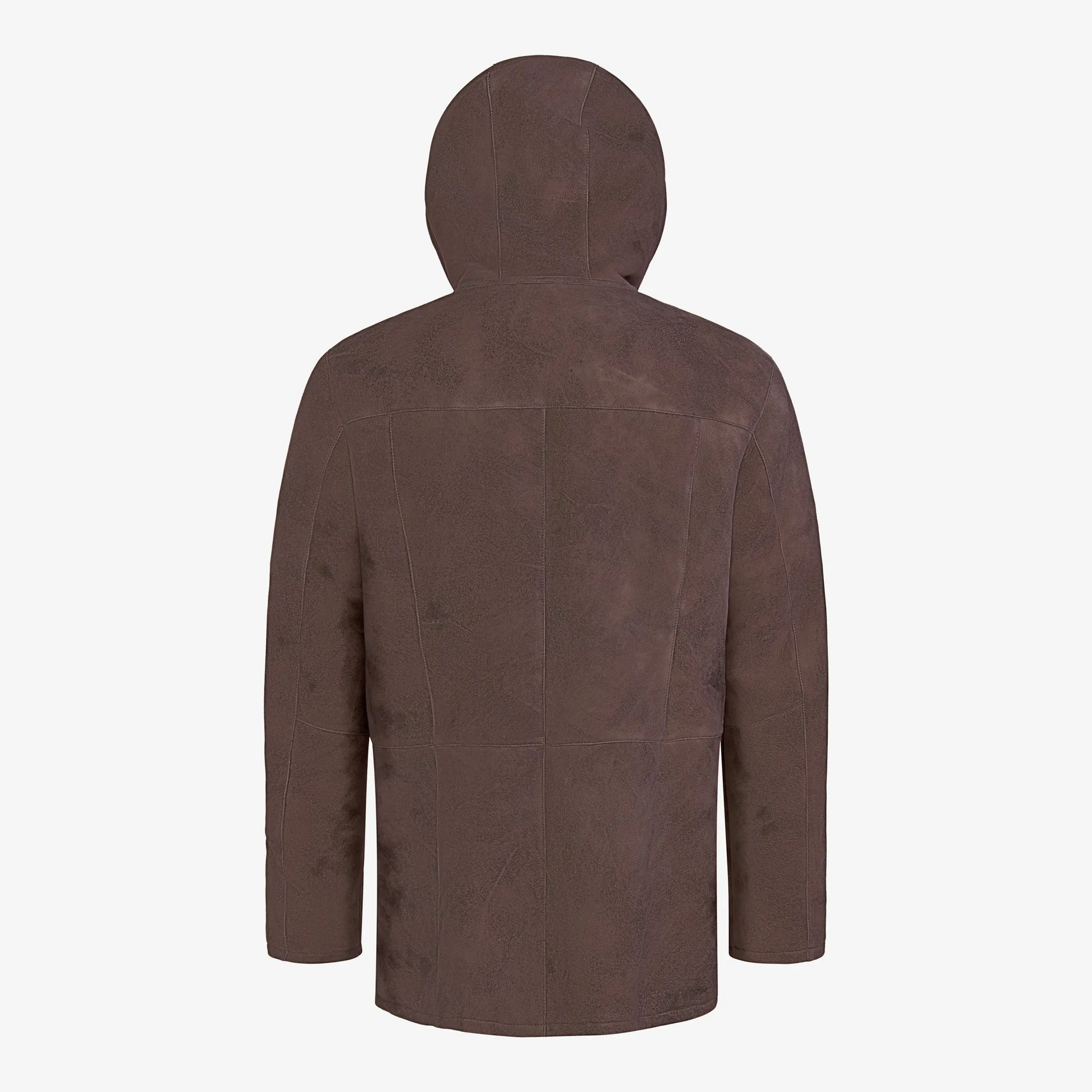 DERICK Men Hooded Shearling Jacket