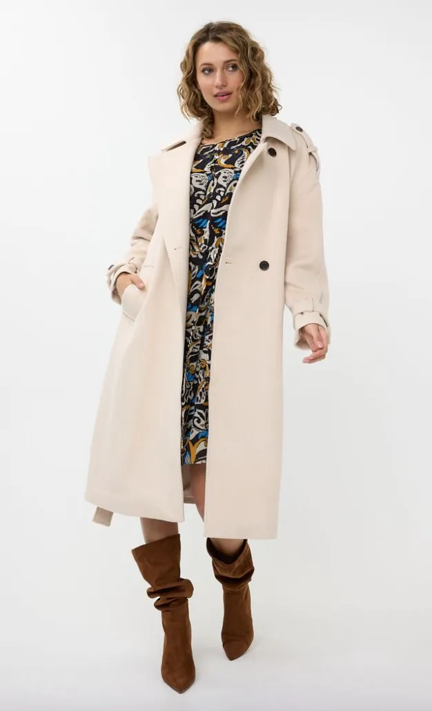 ESQUALO TRENCH COAT- BISCUIT