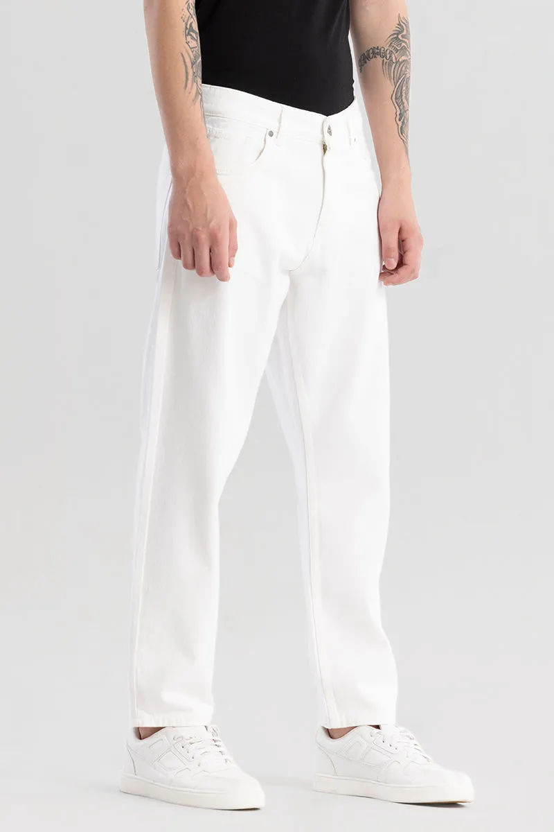 Frosty White Baggy Fit Jeans