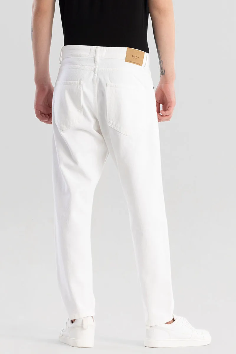 Frosty White Baggy Fit Jeans