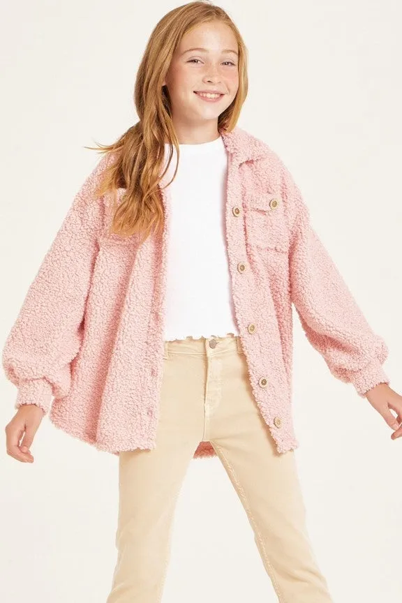 Girls' Poodle Knit Shacket