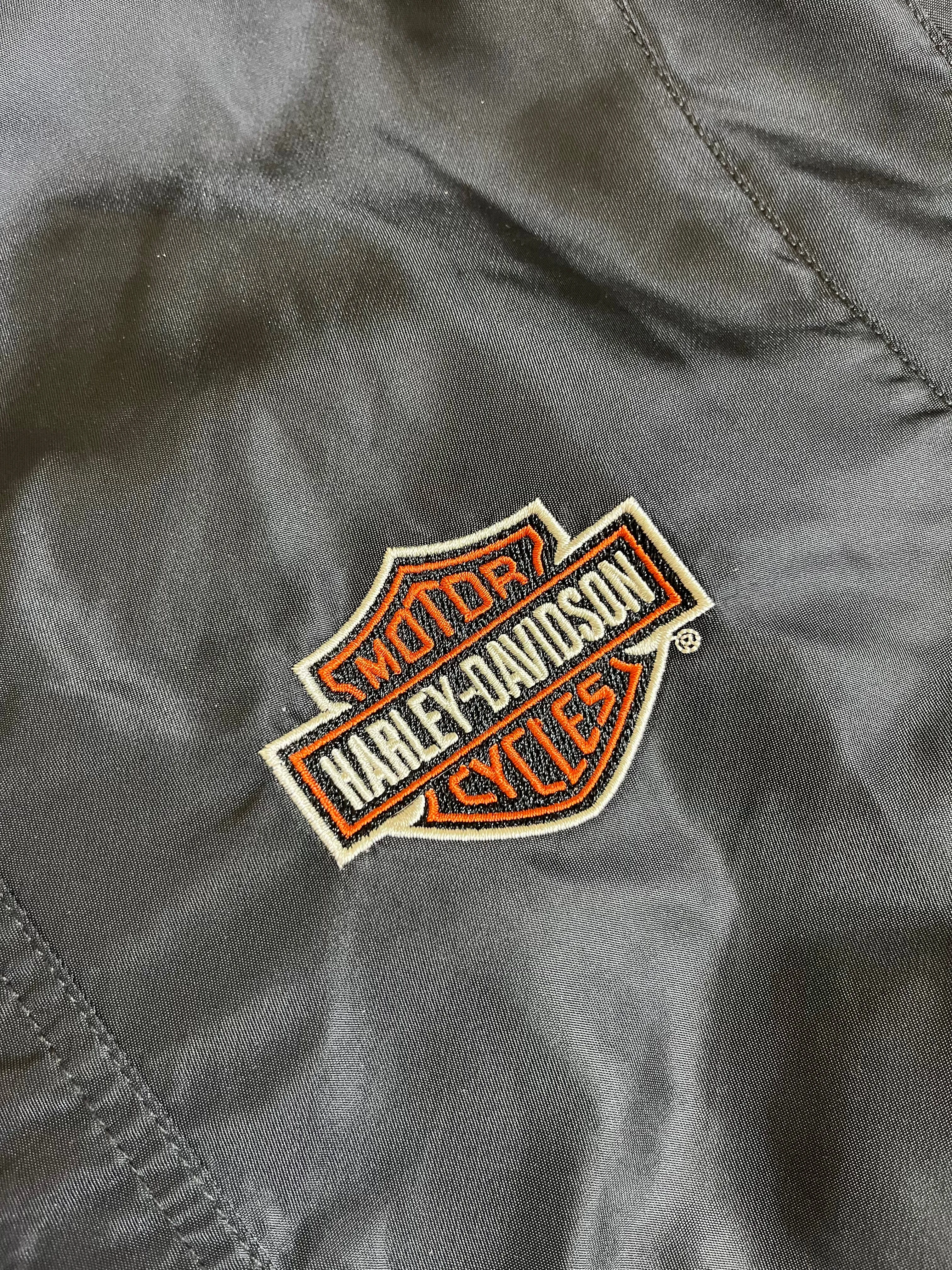 Harley Davidson Flames Zip-Up Bomber Jacket by Harley Davidson Motor Clothes