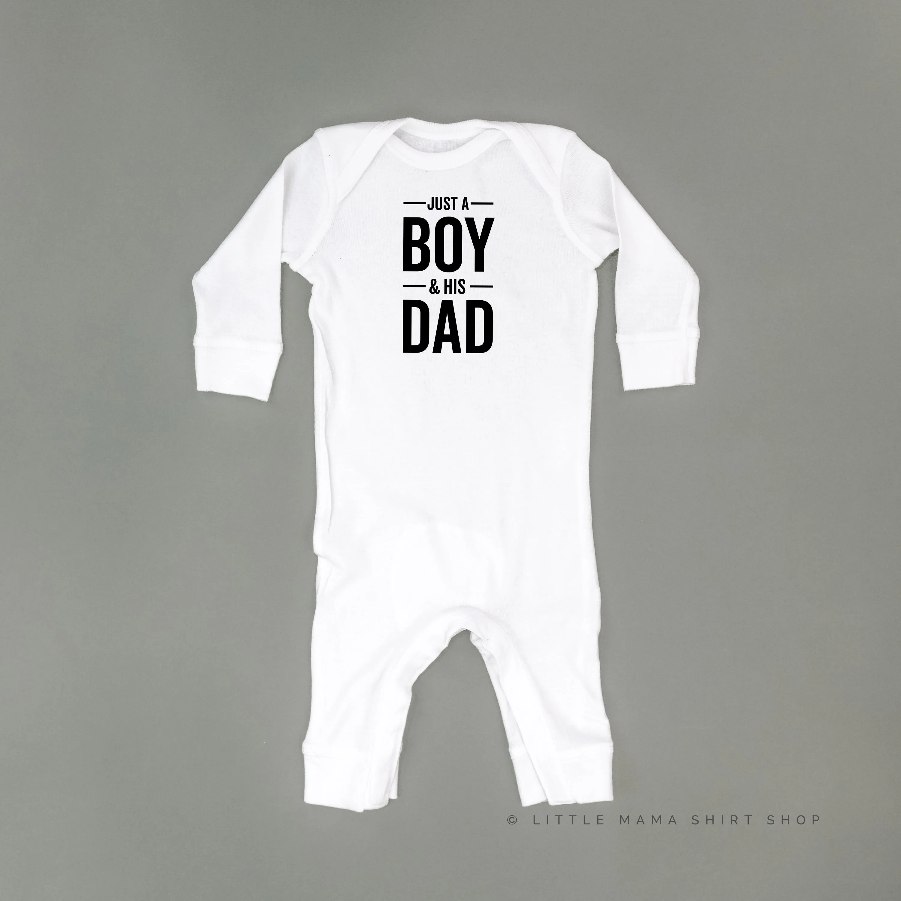 Just a Boy and His Dad - One Piece Baby Sleeper