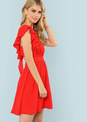 Knot Open Trim Dress