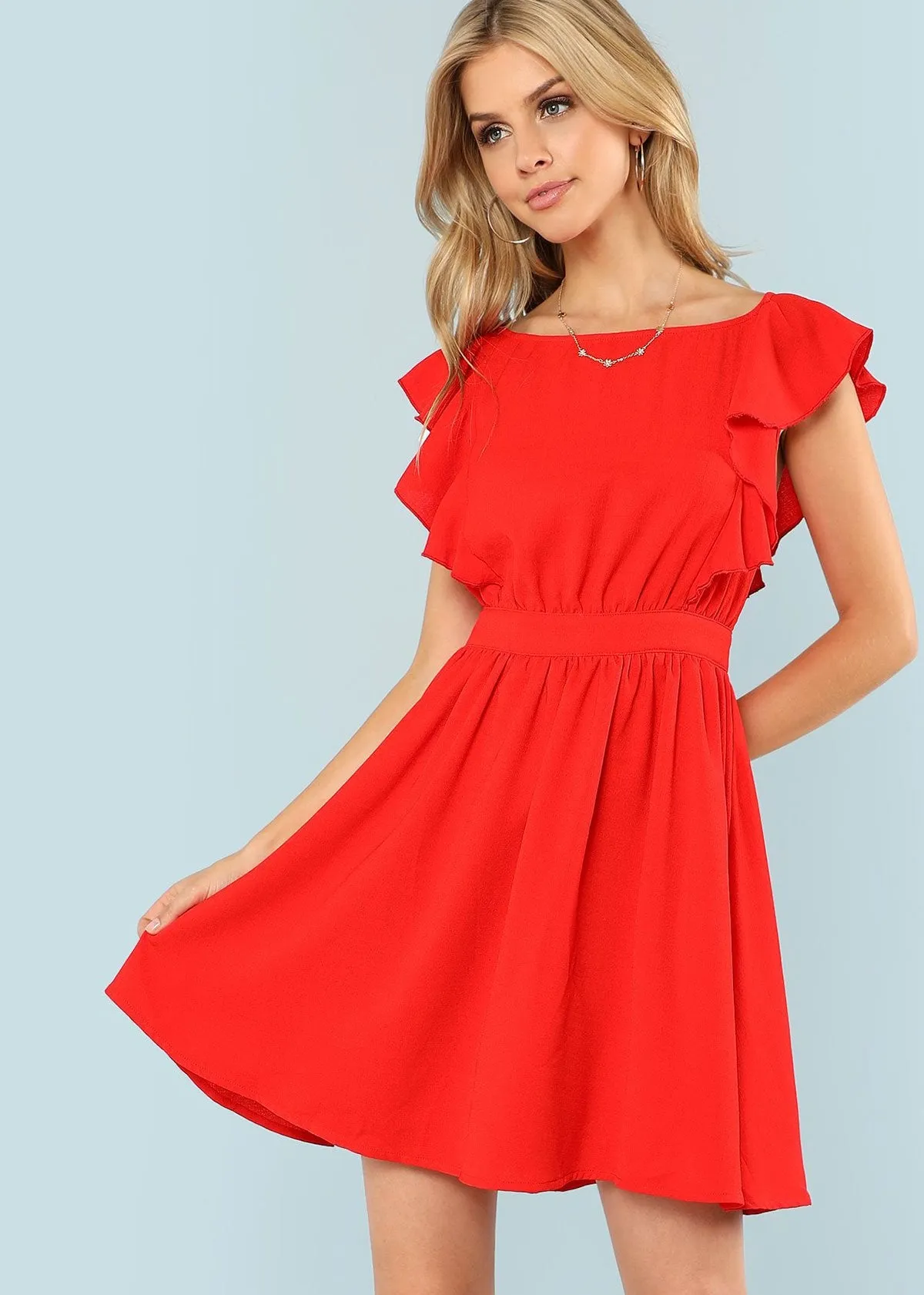 Knot Open Trim Dress