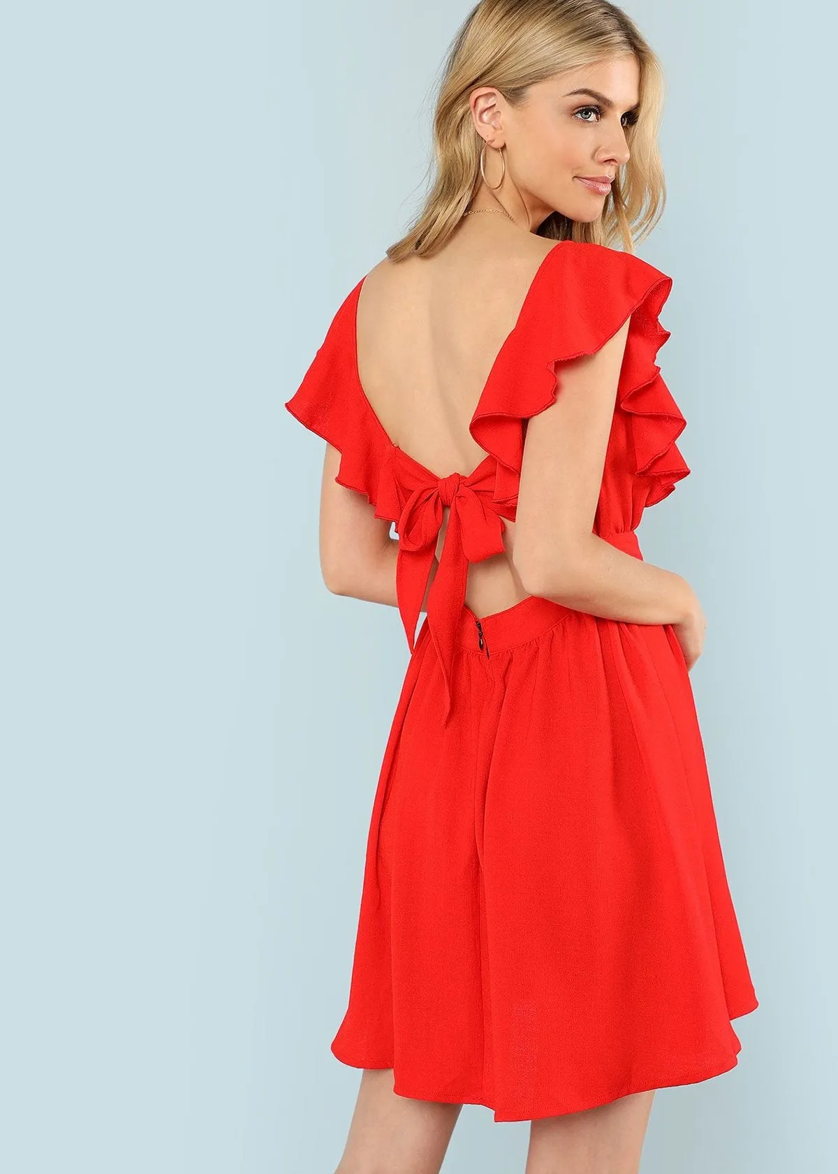 Knot Open Trim Dress