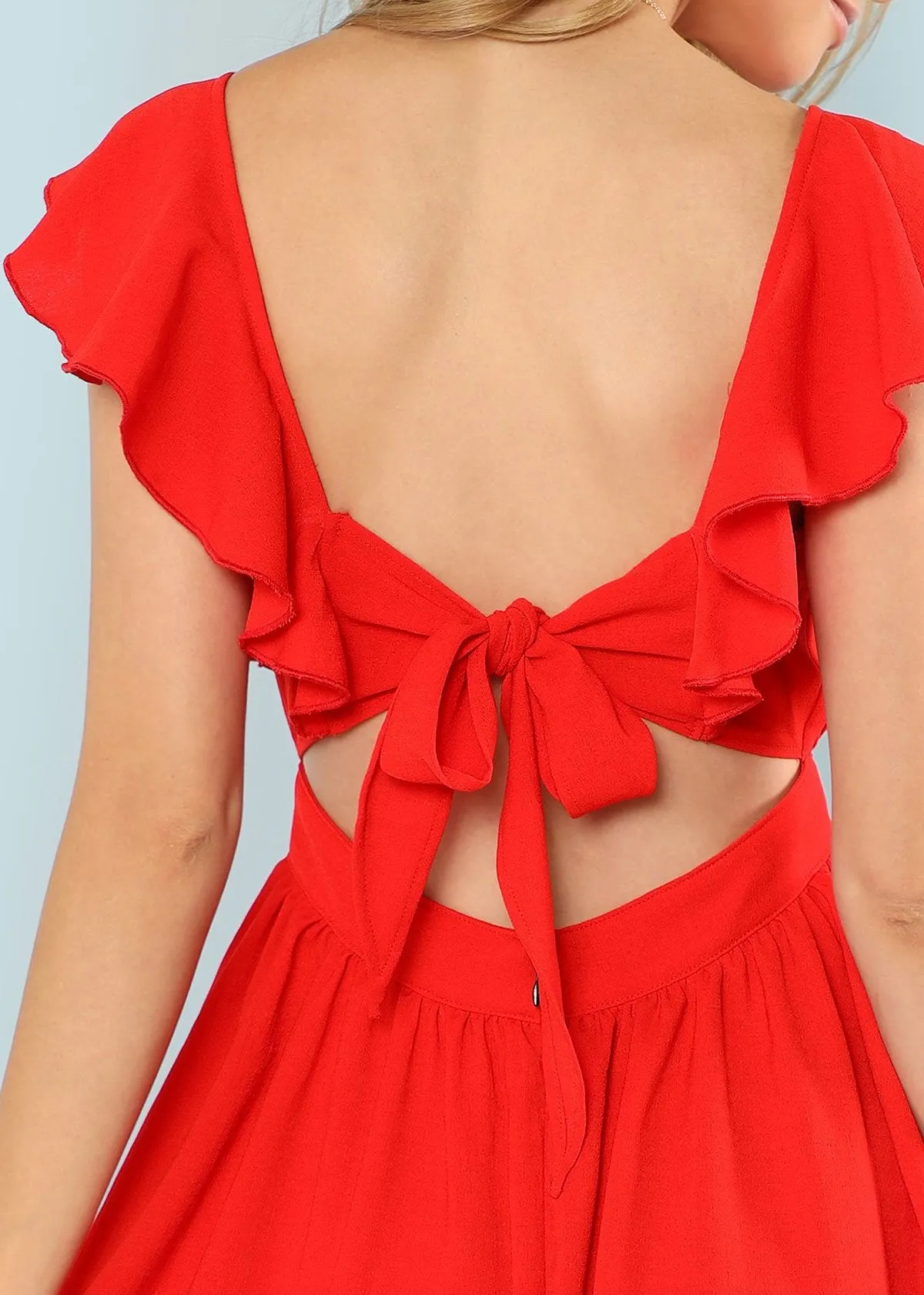 Knot Open Trim Dress