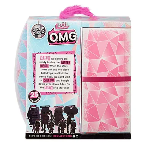 LOL Surprise OMG Winter Disco Series With Exclusive Dollie Fashion Doll And 25 Surprises Including Her Little Sister Dollface, Fashions, Shoes, Purse, Fur Shawl, Ear Muffs And More | Kids Ages 6-10