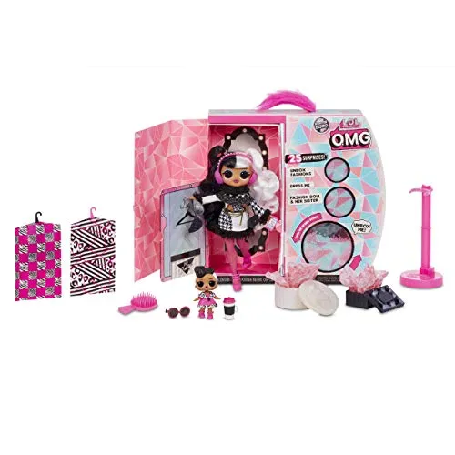 LOL Surprise OMG Winter Disco Series With Exclusive Dollie Fashion Doll And 25 Surprises Including Her Little Sister Dollface, Fashions, Shoes, Purse, Fur Shawl, Ear Muffs And More | Kids Ages 6-10