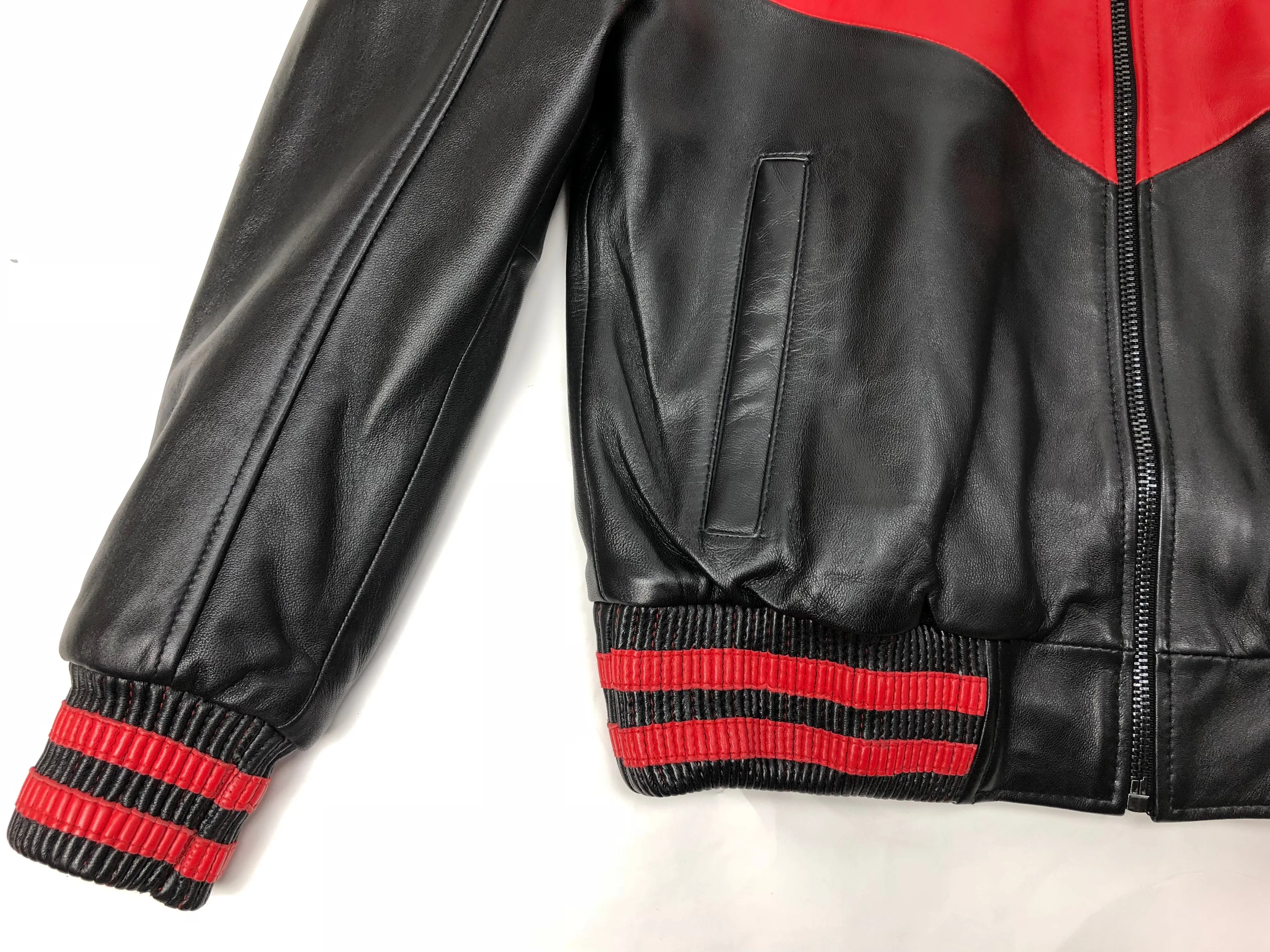 Men's V-Bomber Baseball Jacket [Blk/Red]
