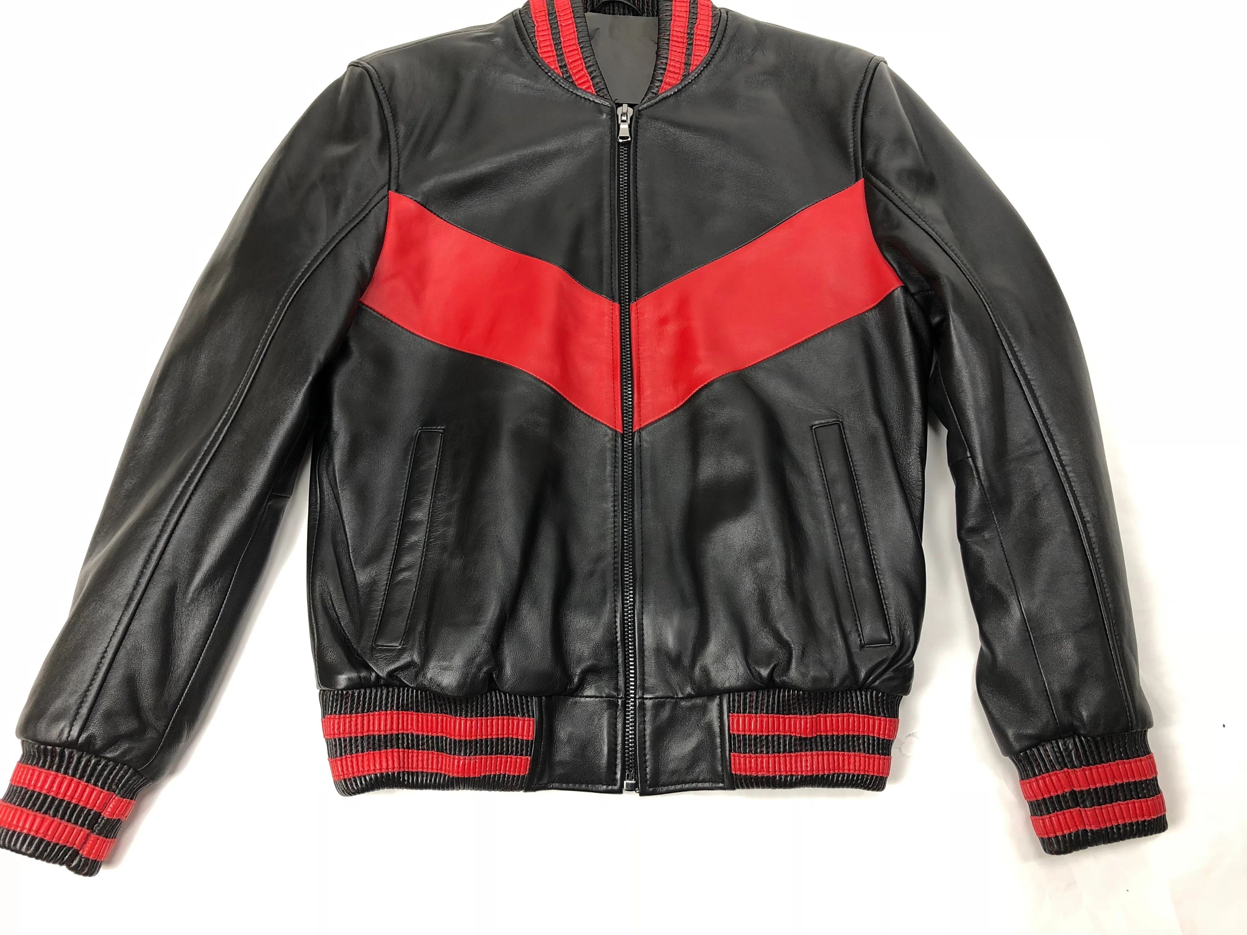 Men's V-Bomber Baseball Jacket [Blk/Red]