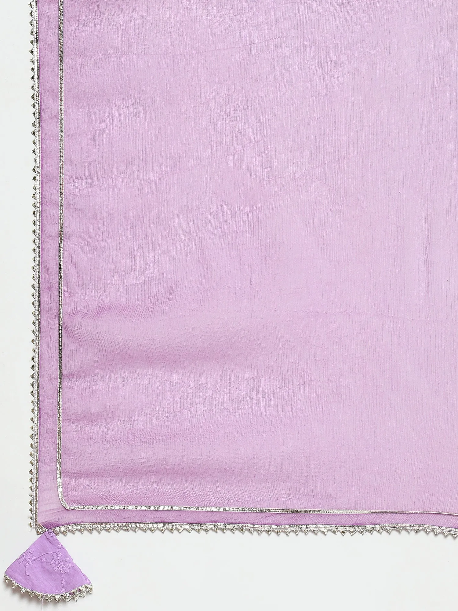 MULMUL AAROHI SCHIFFLI KURTA-PANTS & DUPATTA SET