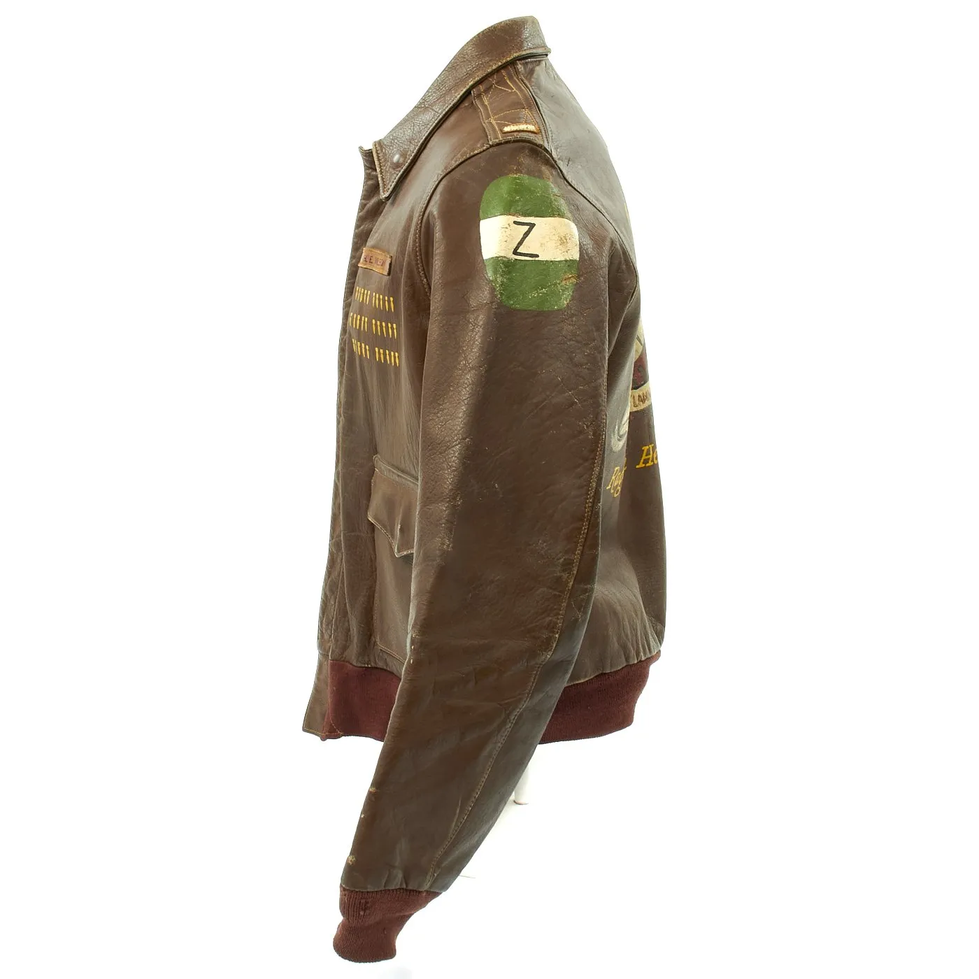 Original U.S. WWII B-24 Rage in Heaven 852nd Bomb Squadron Named A-2 Flight Jacket