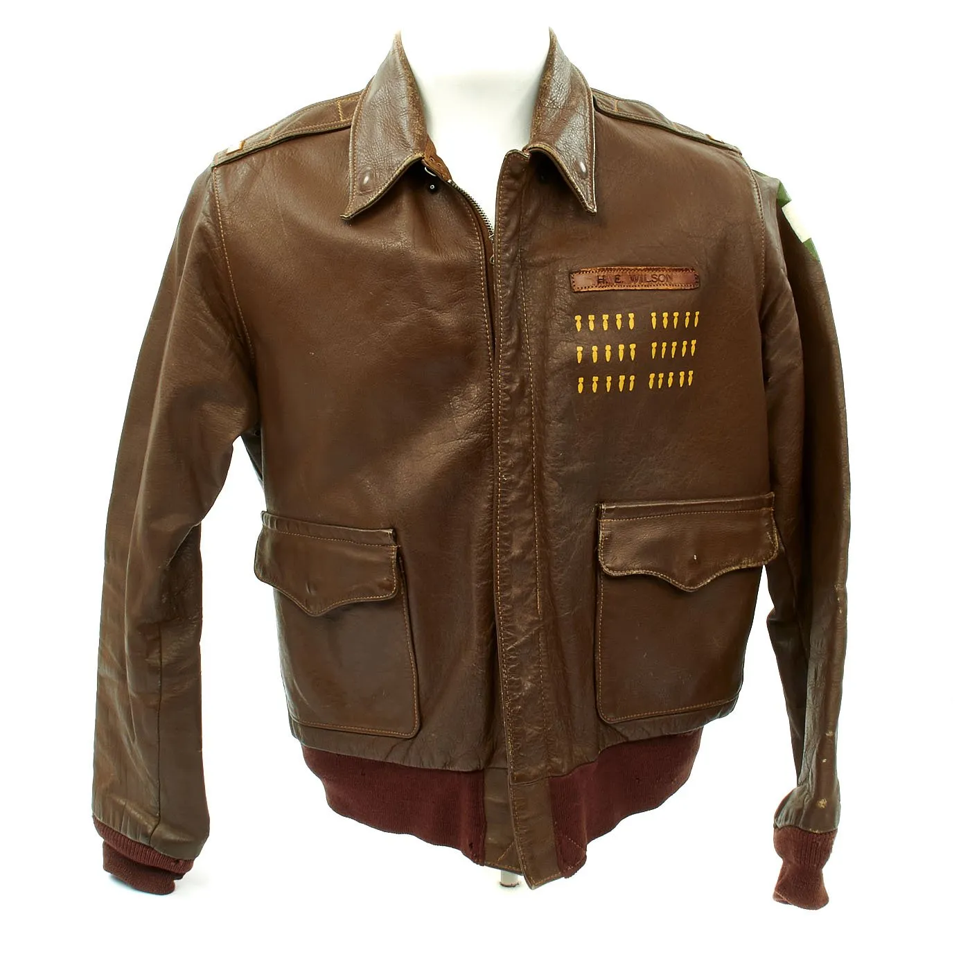 Original U.S. WWII B-24 Rage in Heaven 852nd Bomb Squadron Named A-2 Flight Jacket