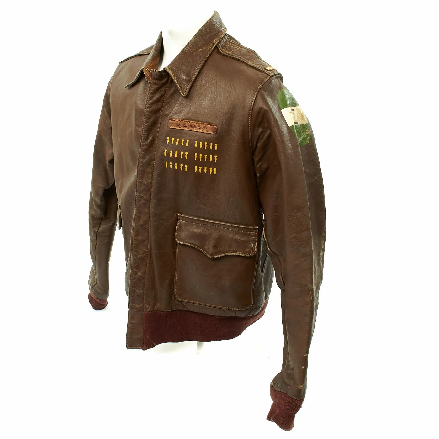 Original U.S. WWII B-24 Rage in Heaven 852nd Bomb Squadron Named A-2 Flight Jacket