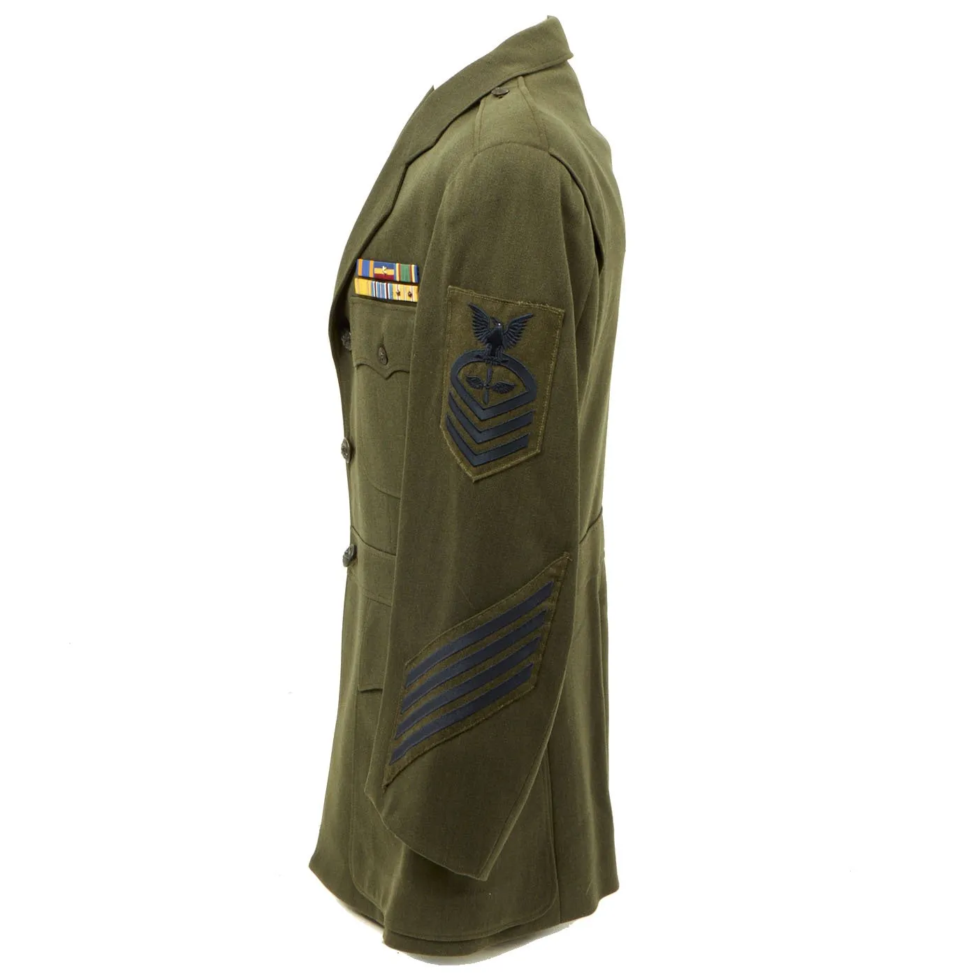 Original U.S. WWII Navy Aviation Chief Petty Officer Winter Uniform Jacket - As Seen in Book