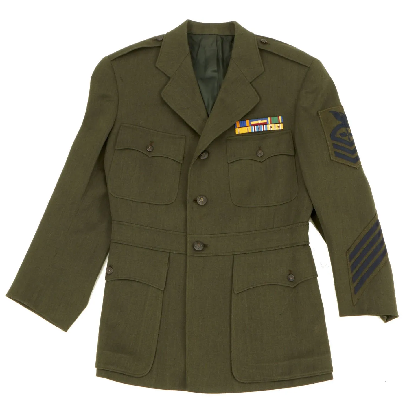 Original U.S. WWII Navy Aviation Chief Petty Officer Winter Uniform Jacket - As Seen in Book