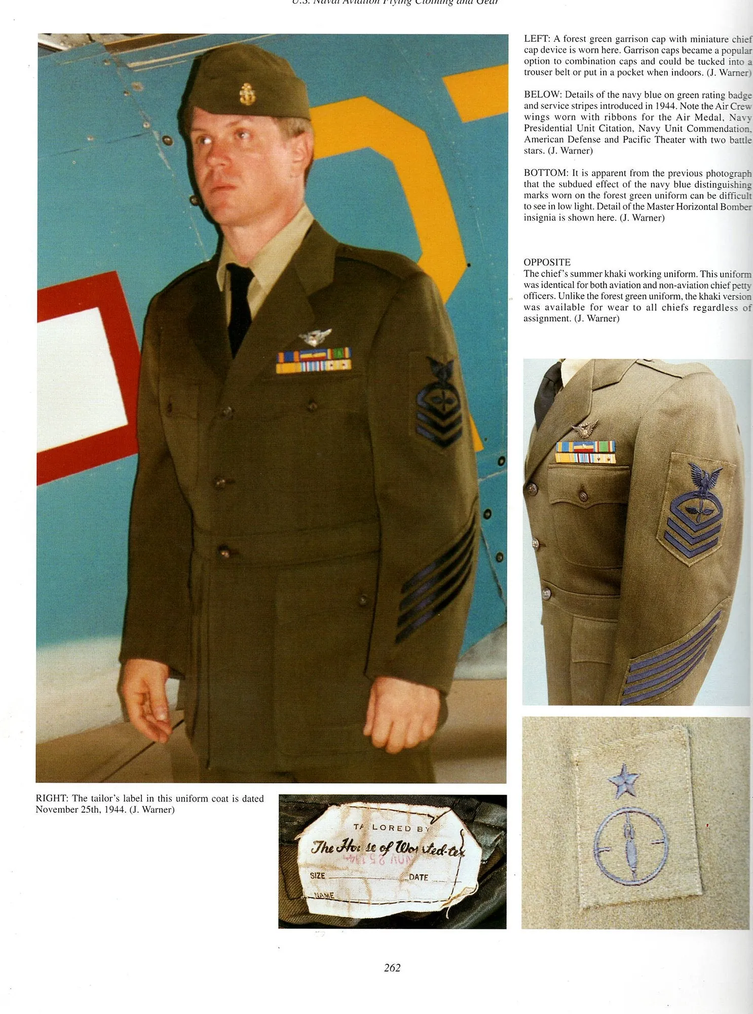 Original U.S. WWII Navy Aviation Chief Petty Officer Winter Uniform Jacket - As Seen in Book