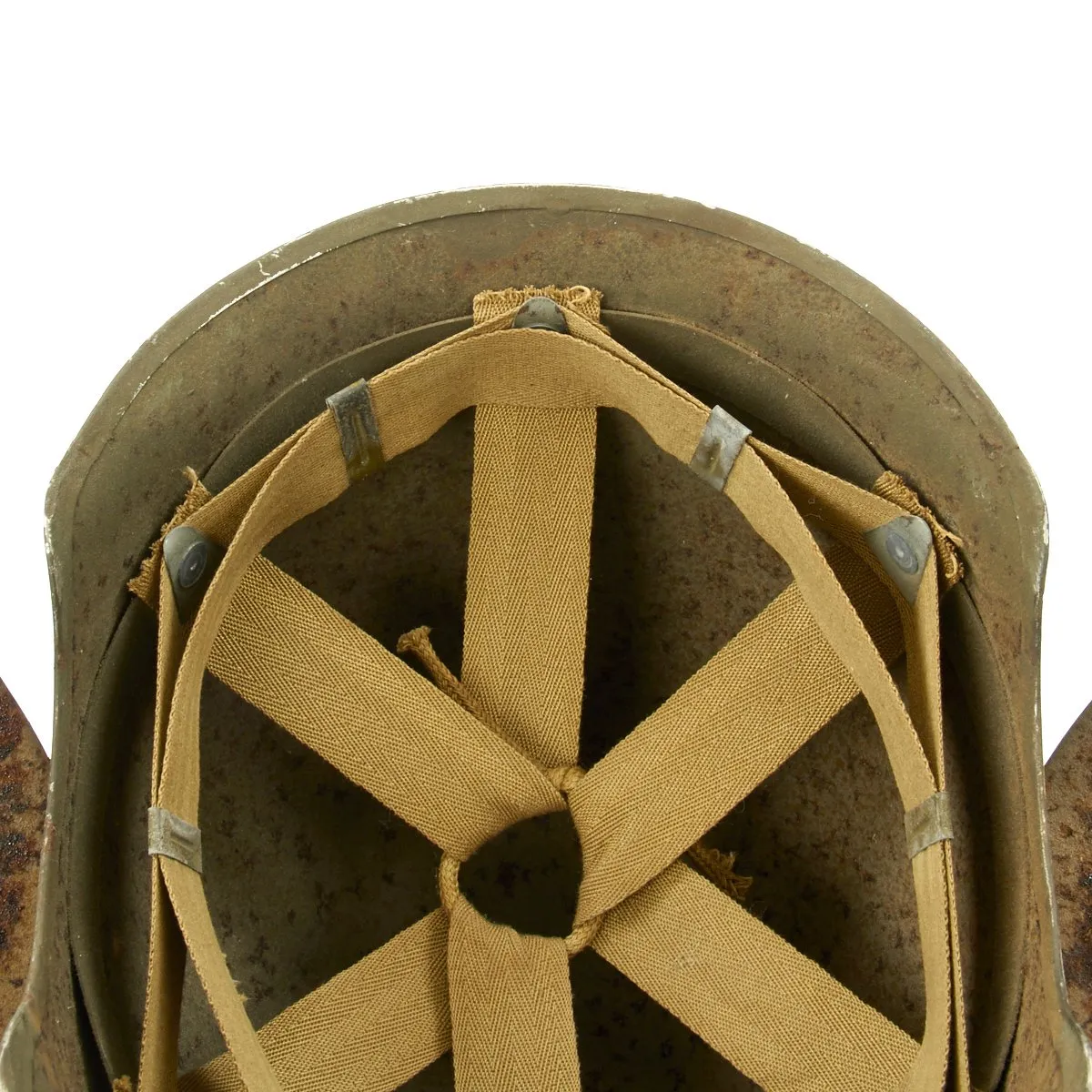 Original U.S. WWII USAAF Bomber Crew M3 Steel FLAK Helmet with Flocked Paint