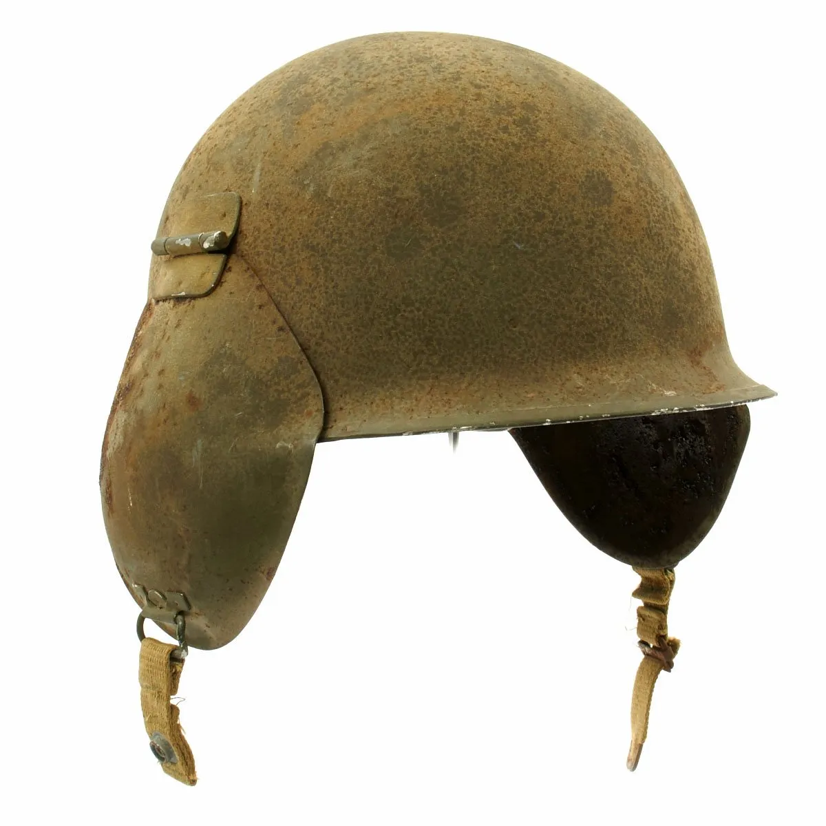 Original U.S. WWII USAAF Bomber Crew M3 Steel FLAK Helmet with Flocked Paint