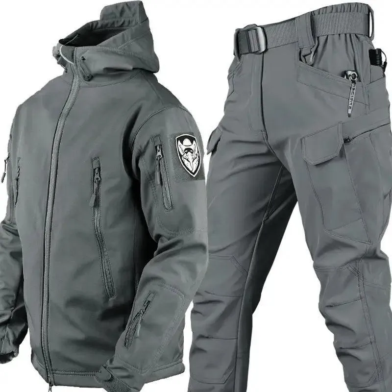 Outdoor Shark Haut Wärme Jacken Hosen Set Männer Tactical