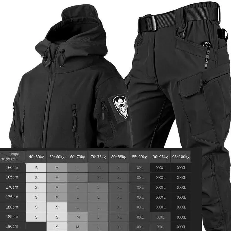 Outdoor Shark Haut Wärme Jacken Hosen Set Männer Tactical