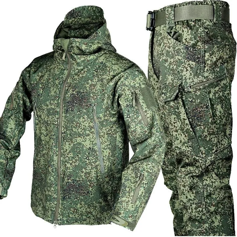 Outdoor Shark Haut Wärme Jacken Hosen Set Männer Tactical