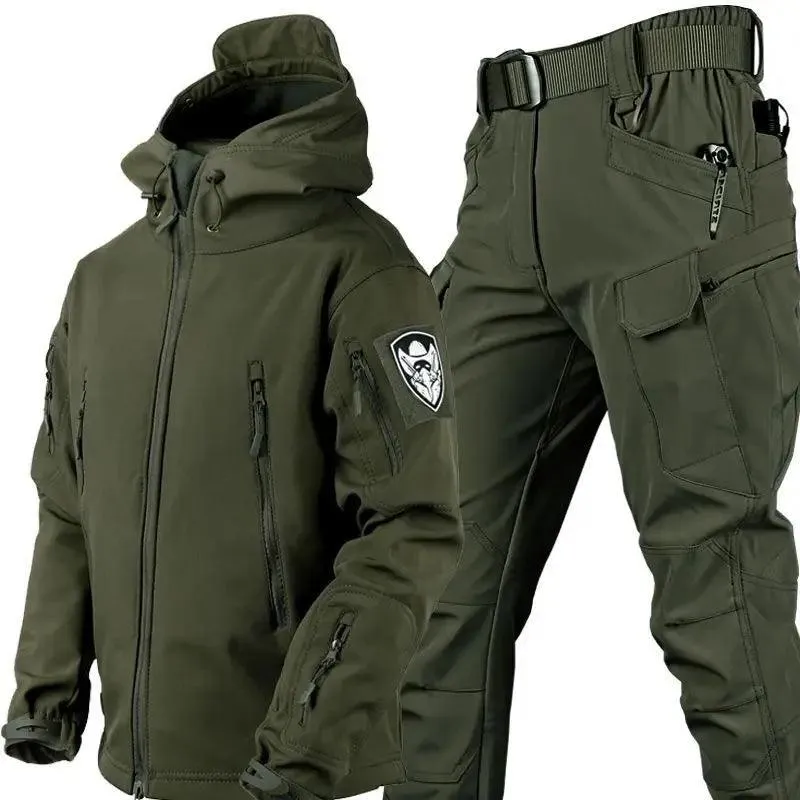 Outdoor Shark Haut Wärme Jacken Hosen Set Männer Tactical