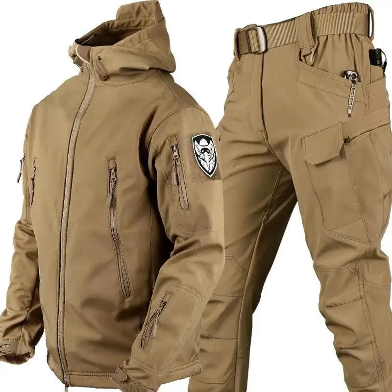 Outdoor Shark Haut Wärme Jacken Hosen Set Männer Tactical