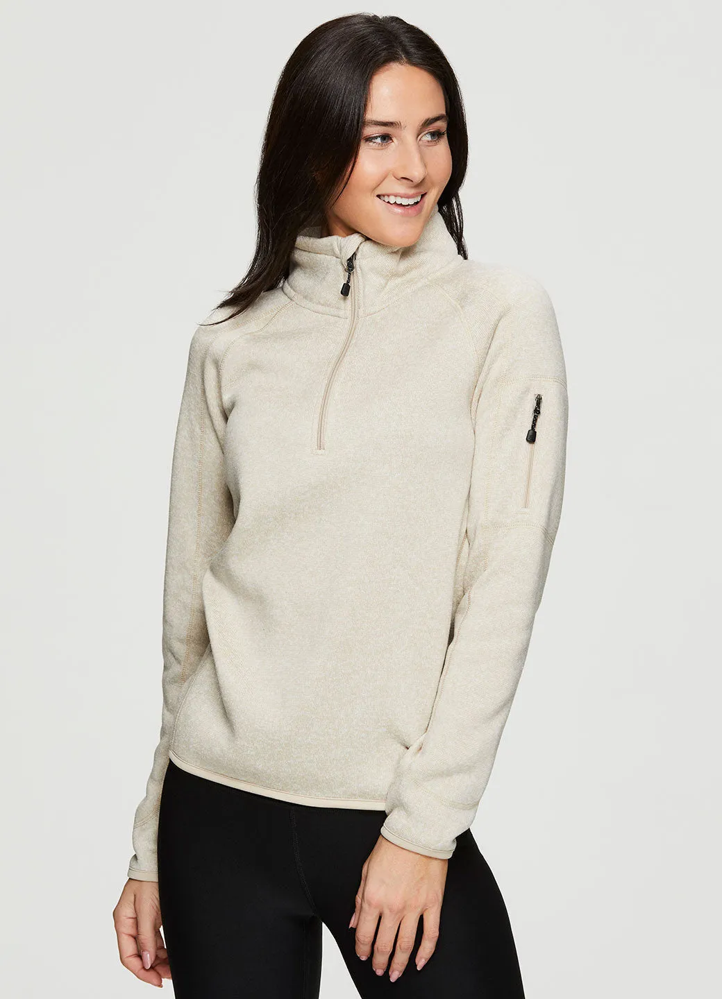 Peak 1/4 Zip Mock Neck Pullover