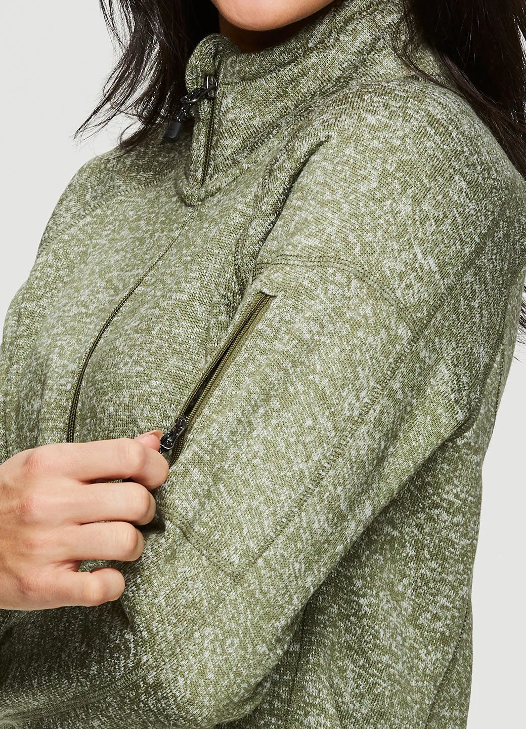 Peak 1/4 Zip Mock Neck Pullover
