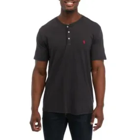 Polo Ralph Lauren Mens Short Sleeve Henley T Shirt  Black Small