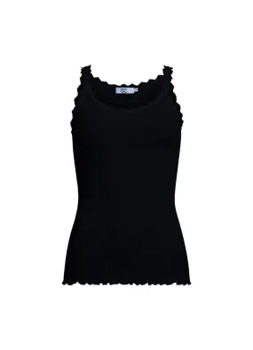 Poppy Silk Lace Camisole in Black