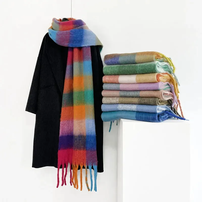 Pre Order:  Assorted Plaid Fringe Scarves