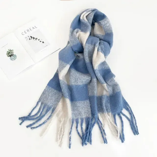 Pre Order:  Assorted Plaid Fringe Scarves