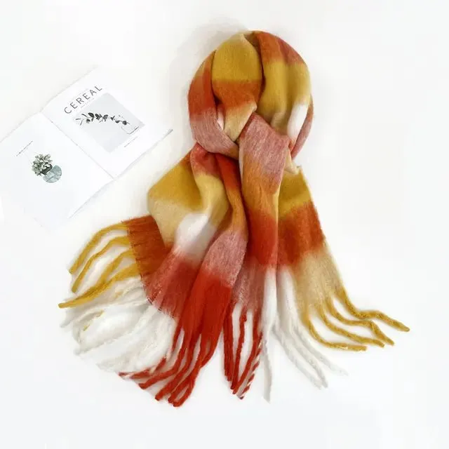 Pre Order:  Assorted Plaid Fringe Scarves