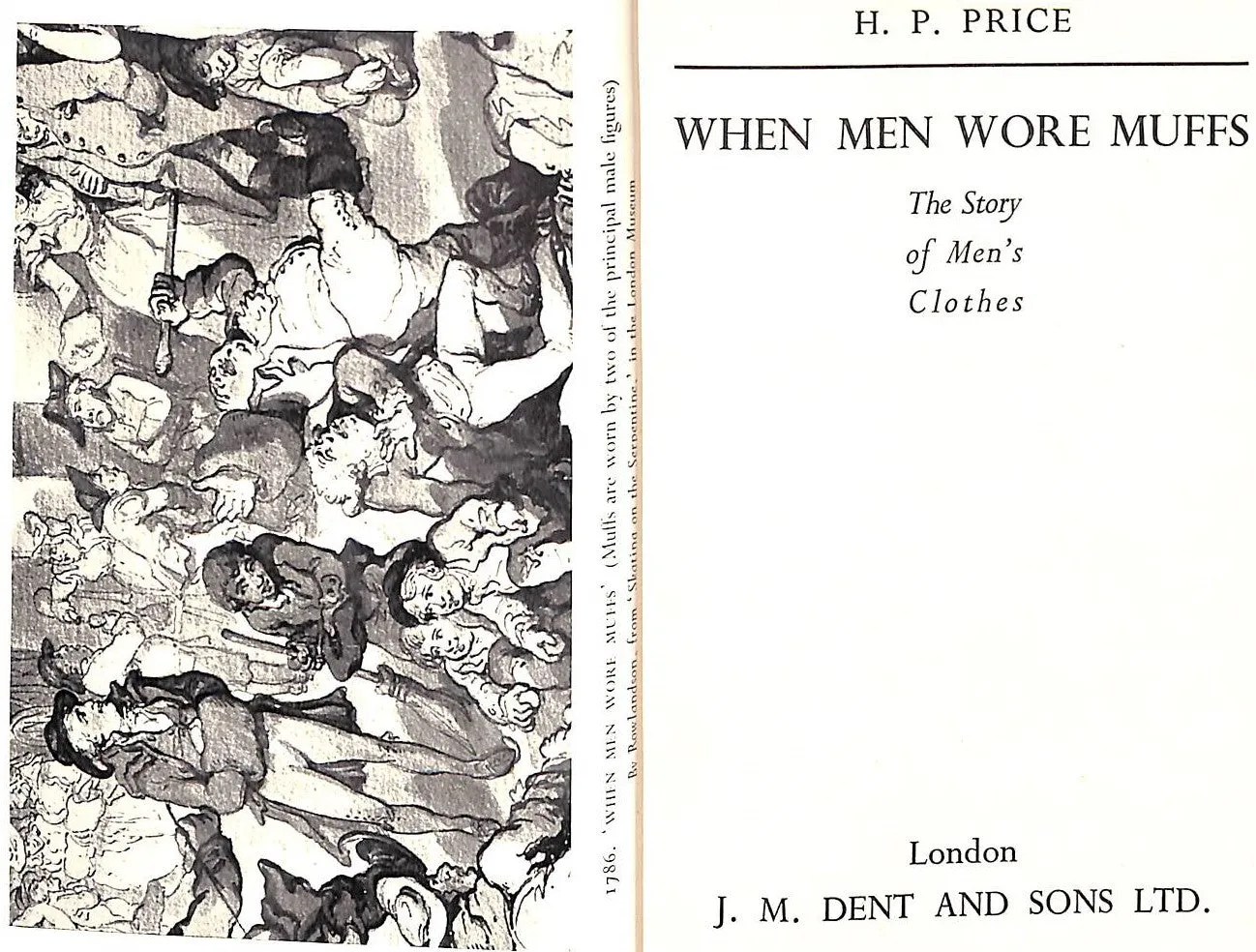 "When Men Wore Muffs; The Story Of Men's Clothes" 1936 PRICE, H.P.