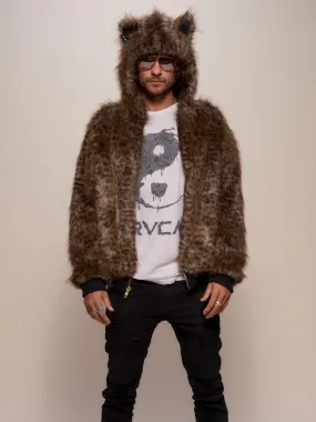 Savannah Cat Classic Faux Fur Bomber Jacket | Men's